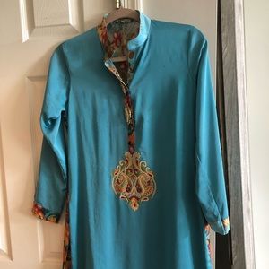 Turquoise tunic kurta